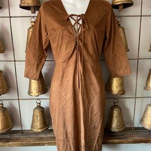 New women’s suede dress